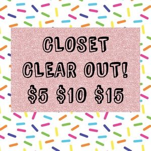 Save big, almost all items in my closet selling for $5 $10 or $15!!!